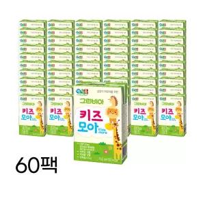 그린비아 키즈모아 150ml 60팩 균형 영양 아기 간식 어린이음료