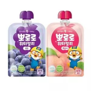 뽀로로 워터젤리 120ml 포도 복숭아 각 10개
