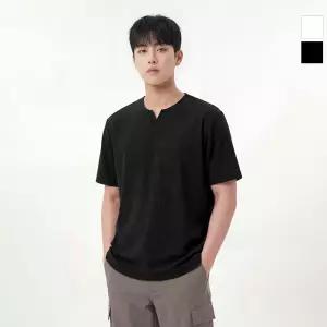 웨스트우드 남성 에리변형 우븐 라운드티_WO2MCTR435