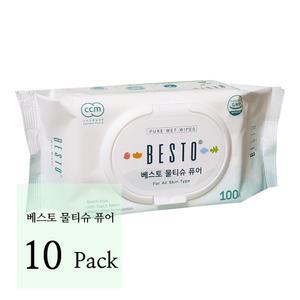 베스토 물티슈캡형 100매(10팩)/심사장닷컴