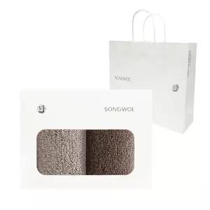 송월타올 뉴 컬러무지 호텔수건 메이플 150g 2p 수건 세트