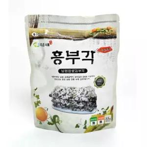 흥부각 기가막혀 남원찹쌀 김부각 가정용 55gx10 팩 명절선물 술안주 맥주안주