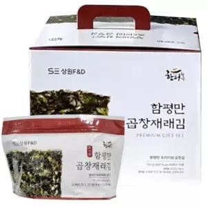 [산정마을]국내산 전남함평 곱창재래김(식탁용/구이김) 40매입X10봉