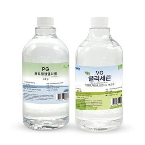 [조이라이프] 프로필렌글리콜 PG 900g + 식물성 글리세린 VG 1kg 비누 슬라임