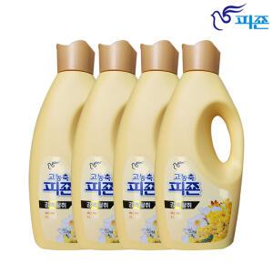 피죤 강력탈취 고농축 섬유유연제 용기 2L 4개 써니가든