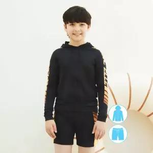 [하프클럽/베이직 엘르]베이직엘르 남아동 후드집업 래쉬가드 비치반바지 세트 BEB-W701K