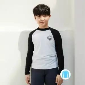 [하프클럽/베이직 엘르]베이직엘르 남아동 나그랑 래쉬가드 블랙 BEB-X704K