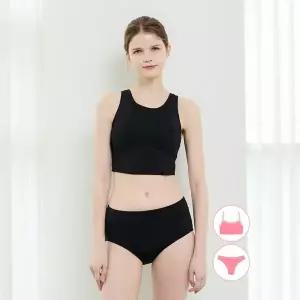 [하프클럽/베이직 엘르]베이직엘르 여성인 래쉬가드 블랙 이너웨어 브라탑