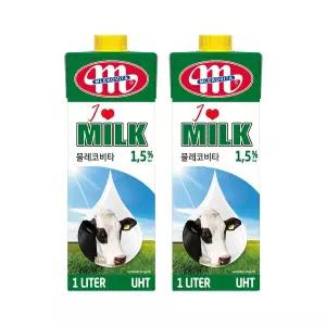 메가커피 아이러브밀크 1.5% 저지방 멸균우유 1L 2개세트