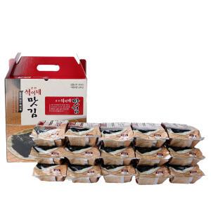 광천 석이네 원초함유 90프로 도시락김 15g x 15봉