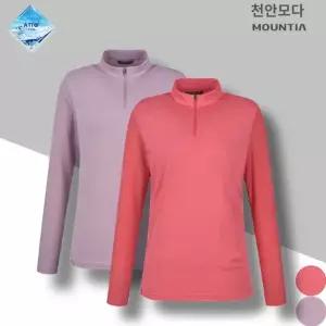 마운티아 여성 통기성 좋은 시원한 냉감 여름 긴팔 집업 티셔츠 일상 단체복 베라티셔츠Z4 1MQTSM4511_CA