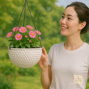 행잉화분걸이대 고리형 플라스틱천장걸이화분 실내외베란다장식