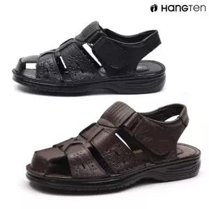 행텐 HT-6023 남자 통가죽 컴포트 샌들 여름 캐주얼 찍찍이 쿠션 데일리 슈즈