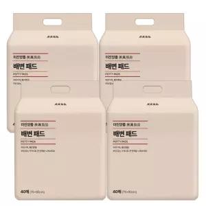 미진양품 강아지 절약형 배변패드 대형 40매 75cmx60cm 4팩