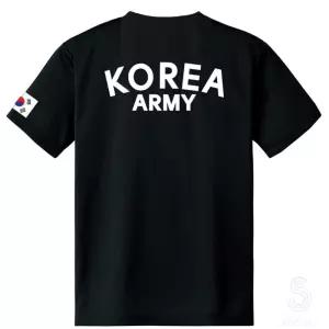 ROKA 라운드 남자 반팔티셔츠 쿨 태극기 티셔츠 단체 기본 반팔티