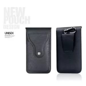 고품질 경비 아웃도어 가죽재질 스마트폰 벨트 파우치 BLACK BLACK (WE0C935)