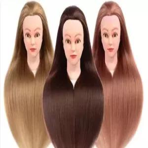 여자 실습 마네킹 인모 가모 미용 통가발 탈색