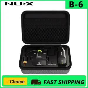 NUX B-6 색소폰 무선 시스템 충전 케이스 포함 작동 범위 20 고해상도 24비트44.1kHz 오디오 2.4GHz