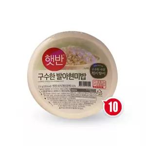 햇반 구수한 발아현미밥 210g x10개/즉석밥 간편식