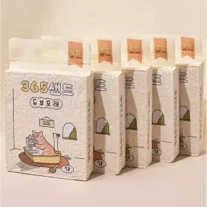 3651 고양이 두부 모래 배변 용품 365샌드 슬림입자 1.5mm 7L X 5개입 (1박스)
