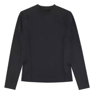 [데상트] 여성 골지 긴팔 티셔츠 SQ122PTL11BLK