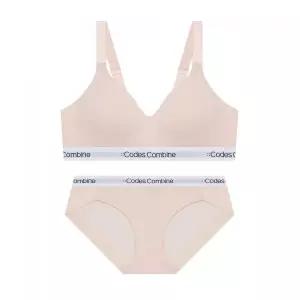 코데즈컴바인 CODES COMBINE INNERWEAR 아스킨 극세사밴드 스포츠브라 햄팬티 세트_라이트핑크 CEWRP351PE