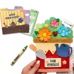 5set 식물관찰일지북아트 식목일 화분책만들기 종이책 키트 diy