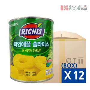 동서 리치스 파인애플 슬라이스 836g X 12개 (BOX)