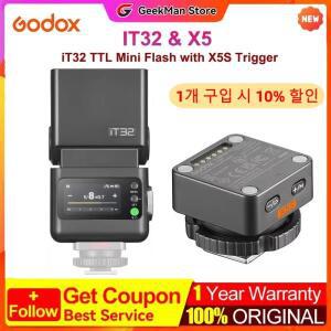 고독스 IT32 TTL 카메라 플래시 (자석 마운팅 방식) +  캐논 후지필름 올림푸스용 X5 무선 트리거