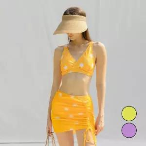 [하프클럽/엘르 수영복]엘르 커버업 시스루 셔링 치마 ELL-Y206