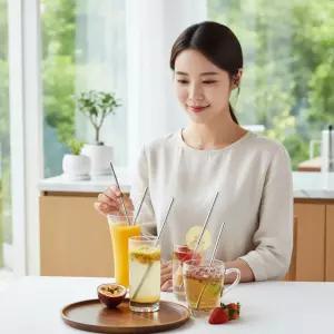 대용량 텀블러용 26cm 304 스텐 빨대 반영구 스트로우 1P