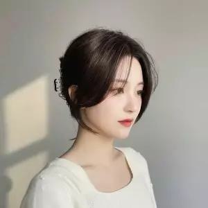 자연스러운 볼륨 사이드뱅 긴머리 여신 앞머리 가발 붙임머리 피스