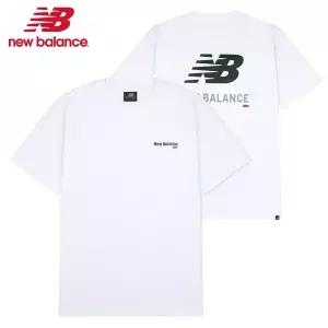 [뉴발란스] UNI 에센셜 빅로고 반팔티 (WHITE) NBNEG21433