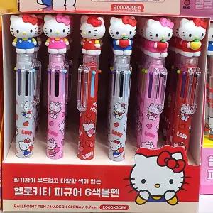 산리오 헬로키티 피규어 6색 볼펜 0.7mm (랜덤)