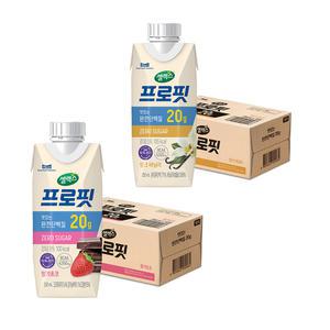 셀렉스 프로핏 밀크 바닐라, 250ml, 18개 +드링크 딸기초코, 250ml, 18개