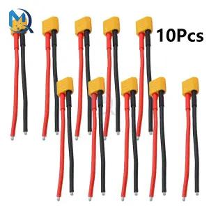 1-10Pcs XT60 플러그 남성 여성 커넥터 RC Lipo 배터리 케이블 드론 XT60 피그 테일 용 14AWG 실리콘 와이