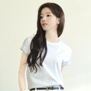 [AK수원점] [지오다노] 여자 봄 여름 가을 퍼펙트 라운드넥 반팔티 (SLD) 651832