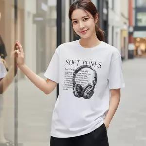 헤드셋 반팔티 20수면 쿨론티 티셔츠 자체제작 S~3XL 빅사이즈 남녀공용 여성 여자 여름티 데일리 반팔 학생 단체티 기능성