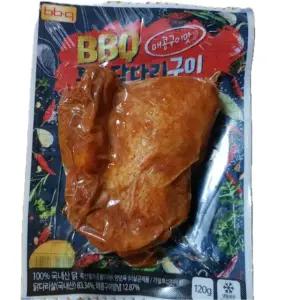 BBQ 국내산 통살 닭다리구이 매콤구이맛 120g 10팩