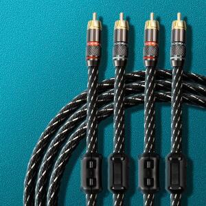 Audiocrast A53 HIFI 스테레오 쌍 RCA 케이블  고성능 프리미엄 Hi-Fi 오디오  2rca to 상호 연결
