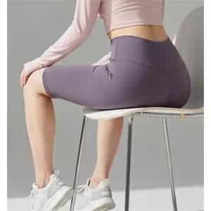 4부 레깅스 하이 스포츠 여름 여성 4부 레깅스 운동 필라테스 요가복 하의 요가