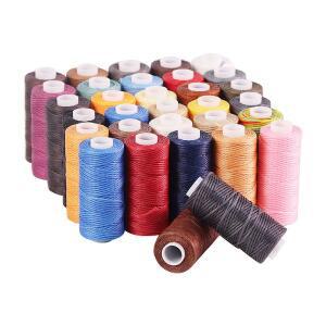 가죽 공예 DIY 프로젝트  150D 재봉 폴리에스터 플랫 왁스  스트링 직경 0.8mm 50 m