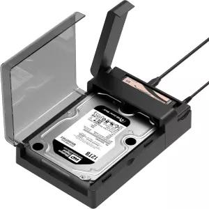 SABRENT USB-C 레이 플랫 도킹 스테이션 - NVMe M.2 SATA 2.5 /3.5 SSD/HDD 인클로저 10Gbps 도구 없음