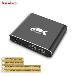 네트워크플레이어 4K 265 광고용 플레이어 1080P TF USB 미니 미디어 비디오 디스크 카드 HDD HD MP4 드라이브 SD