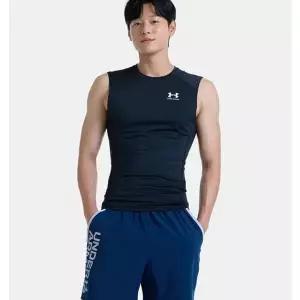 [언더아머](신세계 사우스시티)(1361522-001)남성 기능성 나시 UA 히트기어 컴프레션 나시 헬스 짐웨어