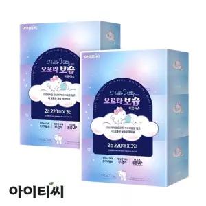 헬로키티 2겹 프리미엄 오로라 보습 각티슈 미용티슈(220매) 3입X2팩(6개입)