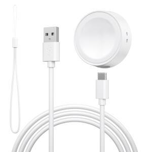 삼성호환 갤럭시 호환 워치 7/울트라/FE/6/6 클래식/5/5 프로 USB 스마트워치 충전 독과 호환되는 교체용