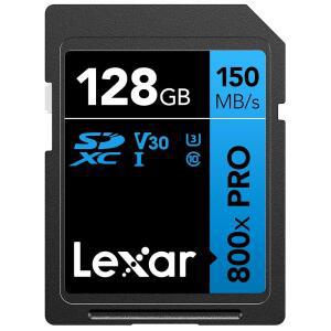 LEXAR 128GB 고성능 V30 U3 800X SD UHS 카드 4K C10 PRO