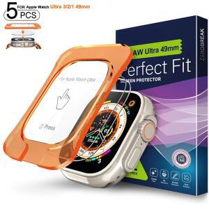 애플 워치 울트라 1/2/3 49mm용  설치 강화유리 정렬 도구 포함 스크린 보호기 iWatch 3 액세서리