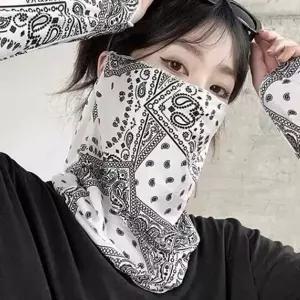 얼굴 가리개 마스크 귀걸이형 통기성넥 라이딩 자외선 차단 마스크 여름용 스포츠 바라클라바 라이딩넥